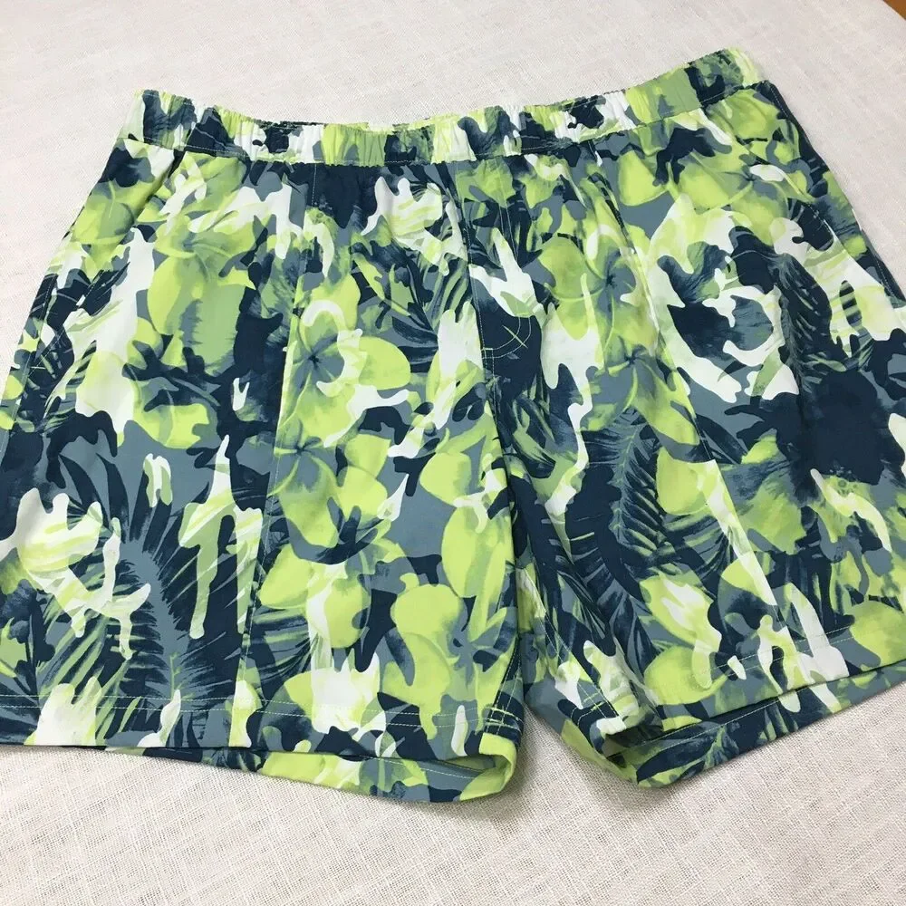 The North Face Shorts Men XL Class V Green Camo Print Fishing Hiking Gorpcore